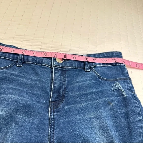 Juicy Couture Y2K Los Angeles California Dark Blue Distressed Skinny Jeans - Picture 3 of 13